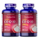 Puritan's Pride koencim CoQ10 200mg, prehranska dopolnila za zdravje srca, krvni tlak, zdravje ustnega gumija, in zdravo podporo za staranje, 240 hitro sproščanje softgels, 2-Pack