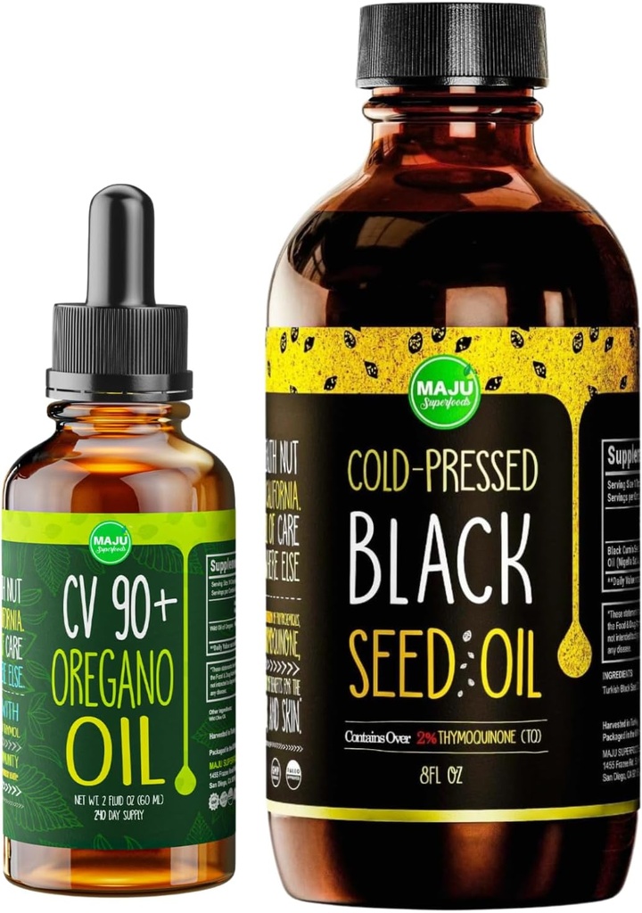 Maju Superfoods Origano in Black Seed Oil Bundle