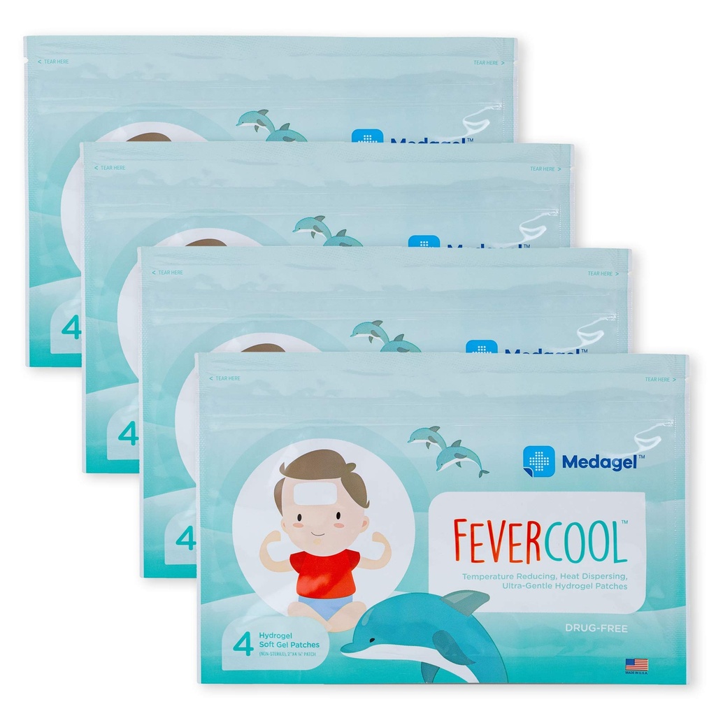 FeverCool obliži - hlajenje obliži za zvišano telesno temperaturo, migrena in glavobol Relief 