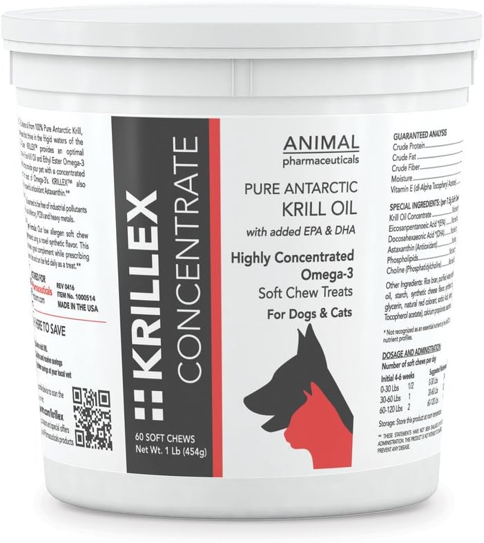 Animal Pharmaceuticals 60 Count Krillex koncentrat Formula dodatek