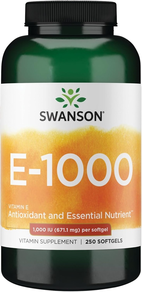 Naravni vitamin Swanson E 1000 Iu (671,10 miligramov) 250 sgel