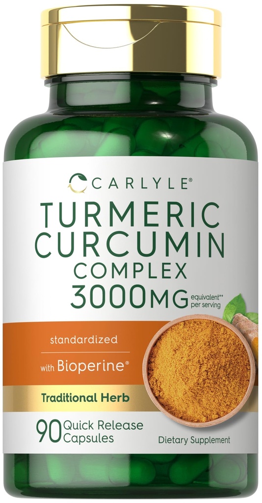 Carlyle Kurkumin s črnim poprom 3000mg 