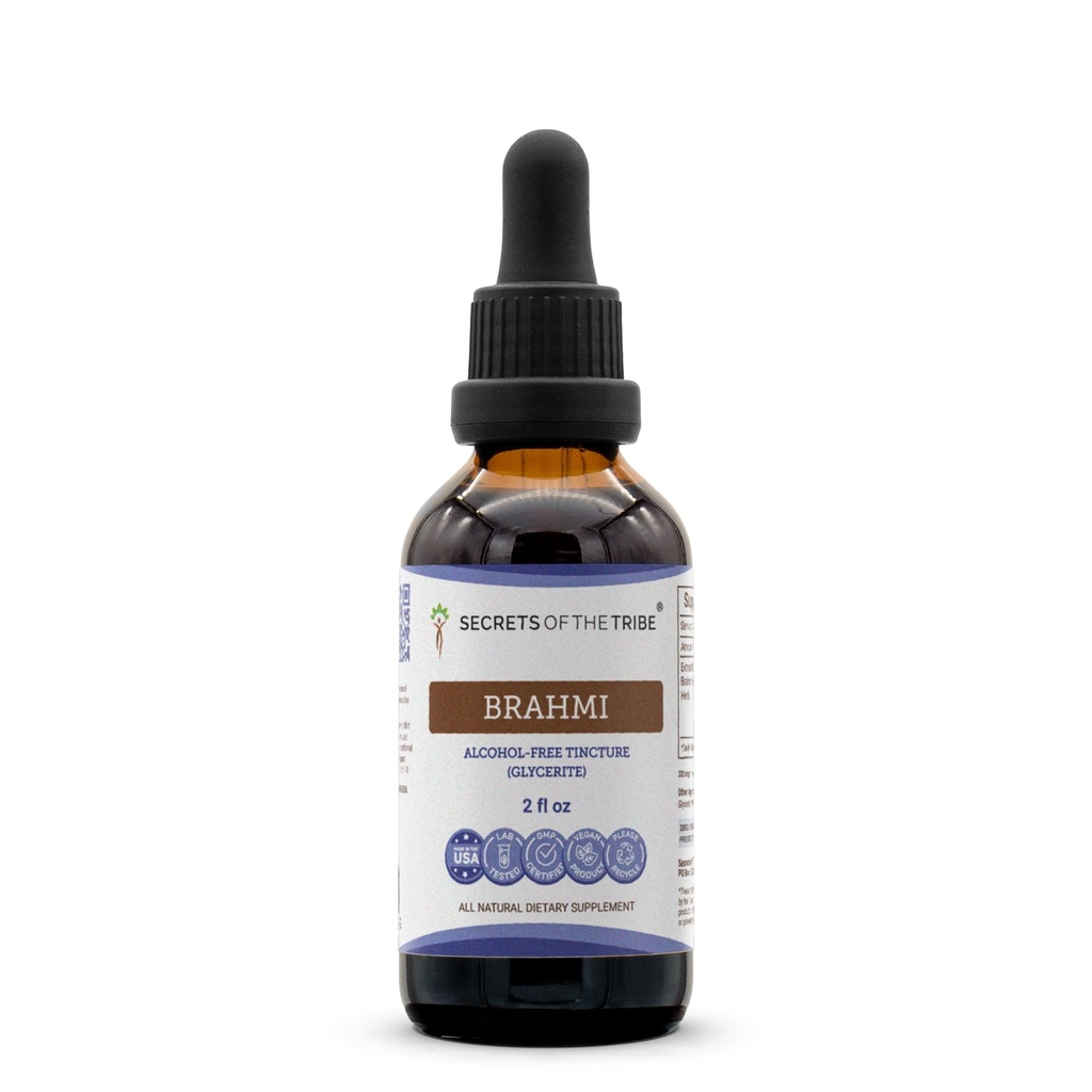 Skrivnosti izvlečka brez alkohola iz rodu Brahmi Tincture, Brahmi (Bacopa Monnieri) 2 oz