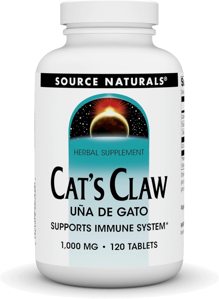 Vir Naturals Cat's Claw Bark UNA de Gato 1000 mg prehranska dopolnila - podpira imunski sistem - 120 tablet