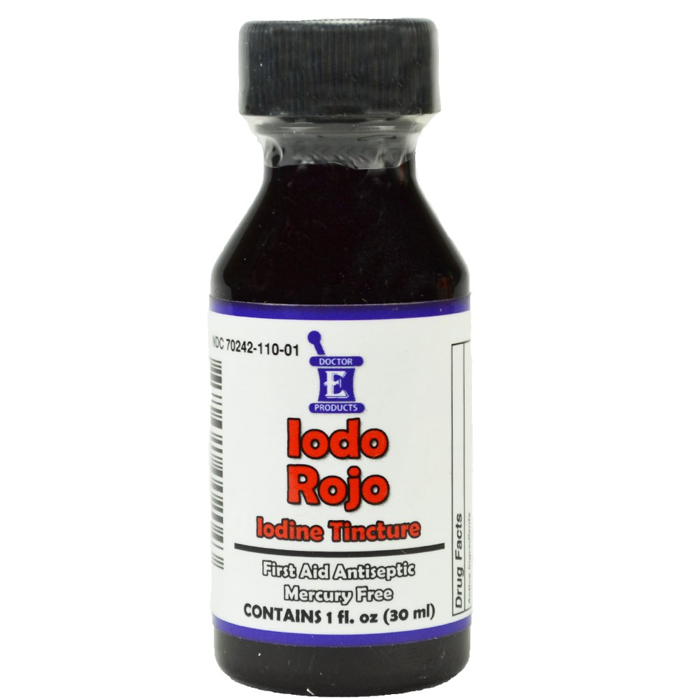Iodine Tinkture Rdeča prva pomoč Antiseptik Jodo Rojo 1 Oz