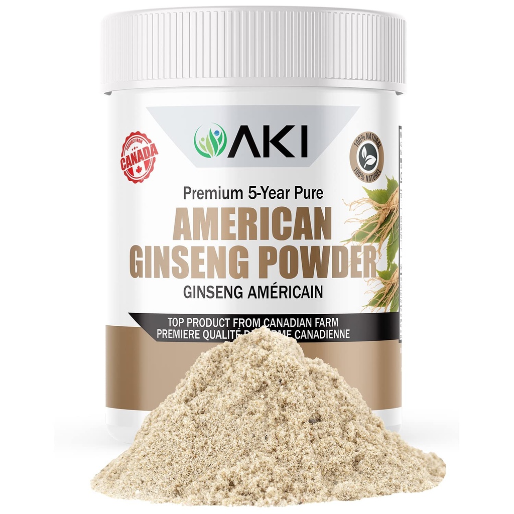 AKI ameriški ginseng prašek s 4% ginsenozidi - Idealno s kavo, pijače, kot so napitki - pakiranje po 1 (1.5/42,5g)