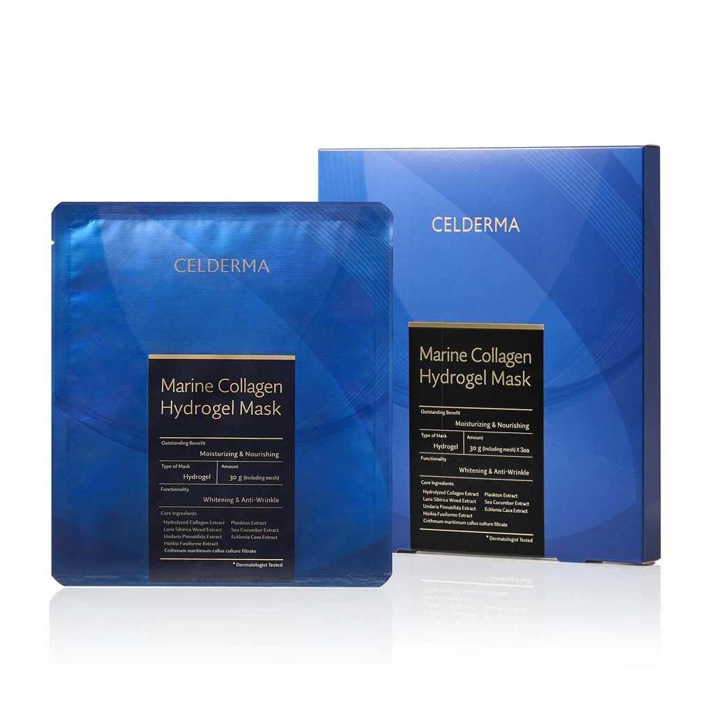 CELDERMA Marine Colagen Hydrogel maska [3kos] Proti staranju, Hranilna, Intenzivna hidracija