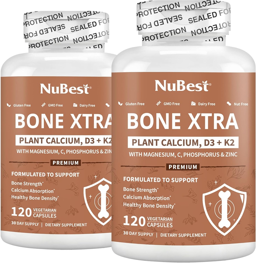 NuBest Bone Xtra na osnovi moči kosti Formula s kalcij, magnezij iz alge, fosfor, vitamin C, K2, D3 