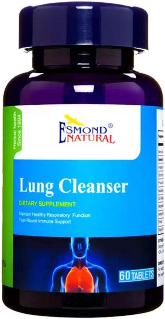 (3 Pack) Esmond Natural: Pljučni čistilec (glavna zdrava dihalna funkcija), GMP, naravni izdelek Assn Certified, Made in USA - 180 tablet