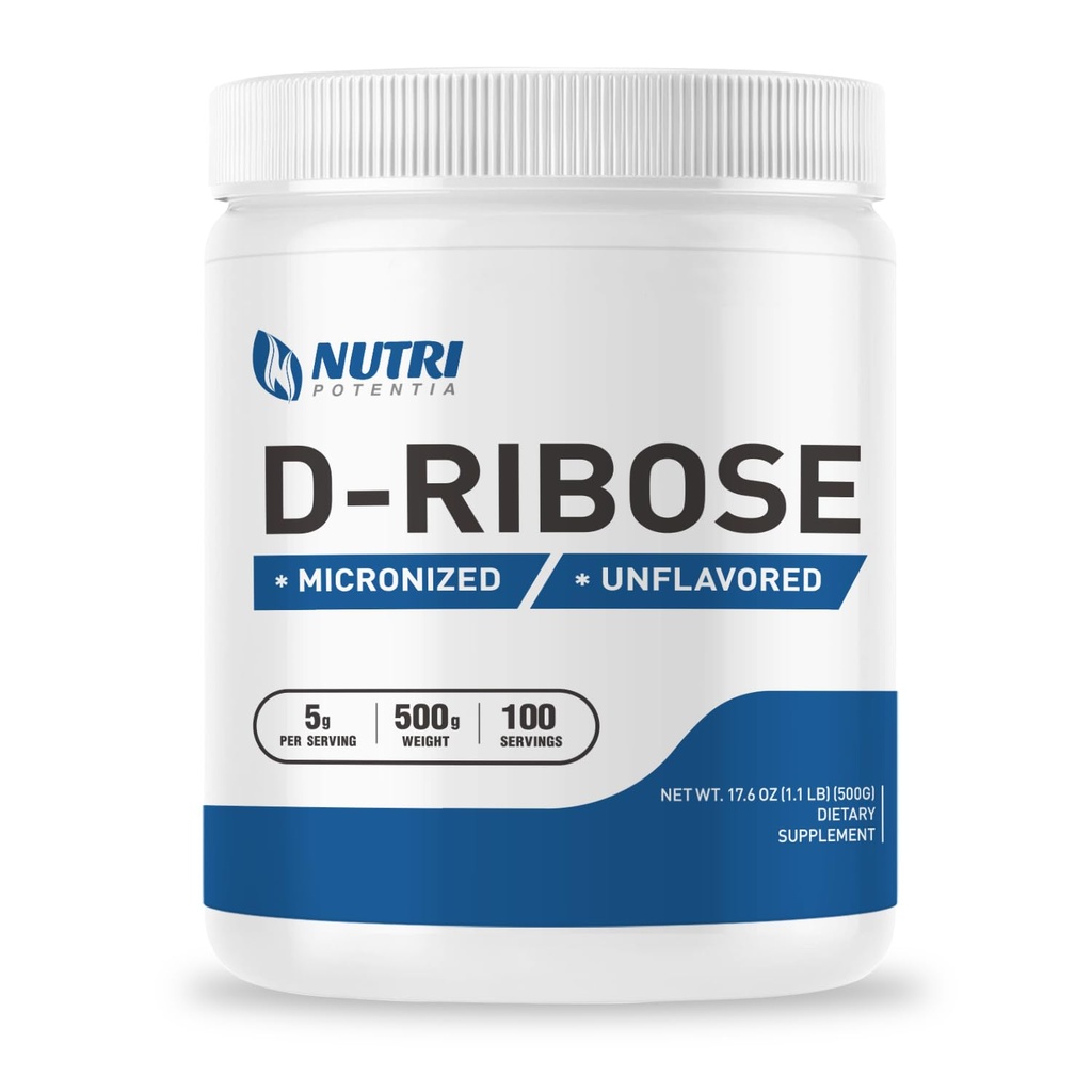 Čisti D-ribozni prašek – nadomestek Ribosi v prahu, podpira energijo - brez arome - Gluten Free (500 Grams - 1,1 Lbs)