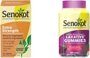 Senokot Extra Strength Natural Zelenjavni Odvajalo za nežen čez noč Relief priložnostno zaprtje, 36 Count & Dietary dodatek Laxative Gummies, Natural Senna Extract, Nežen