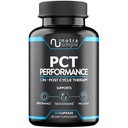 PCT Supplement for Men, 3-in-1 Post Cycle Support & Natural Booster z estrogen bloker, Jetrna podpora Formula, Made in USA, s Fenugreek, Chrysin, Tongkat Ali, Milk Thistle - 60 kapsul