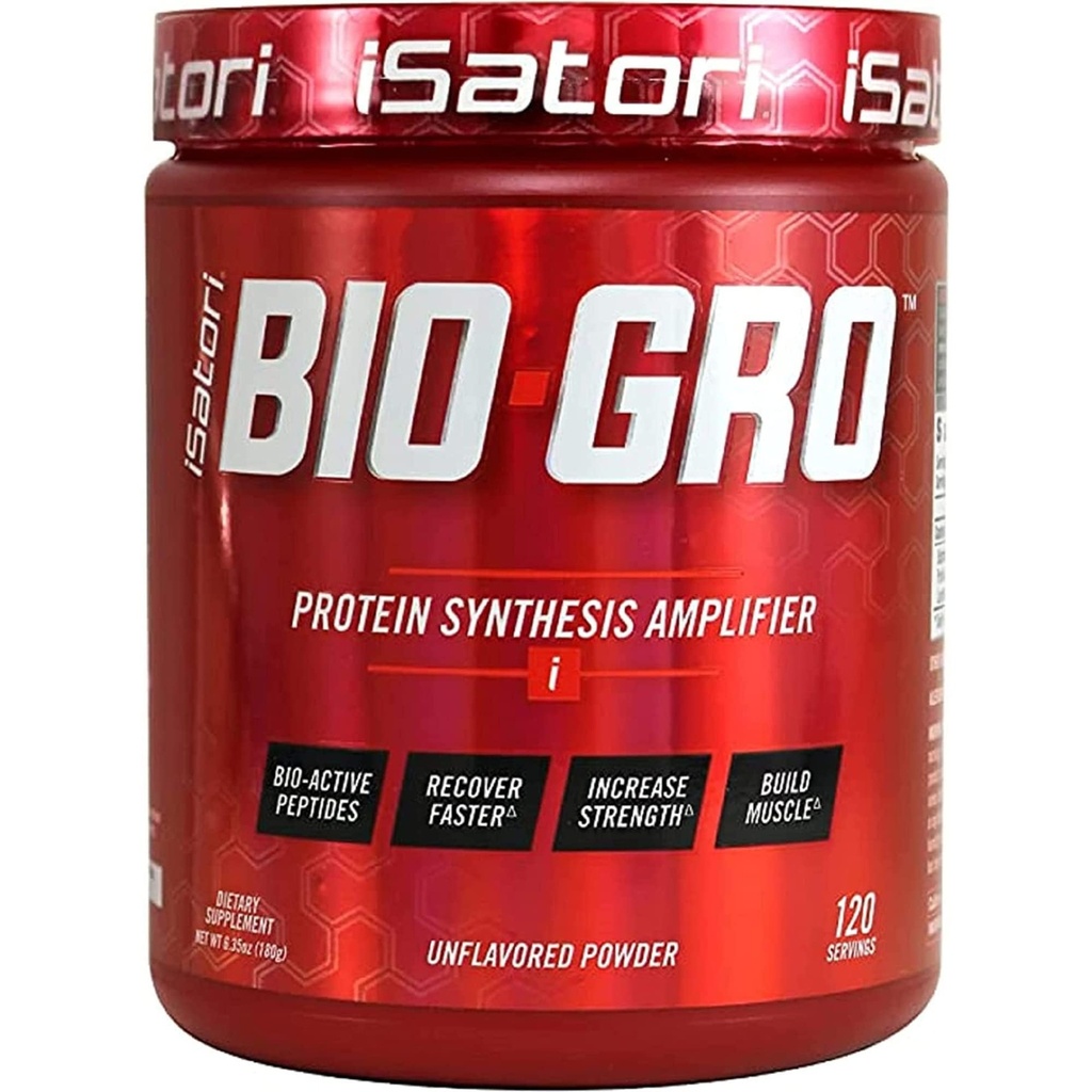 iSatori BIO-GRO protein sinteza Ojačevalec, za regeneracijo mišic in rast, Izboljšan Stimulant prost Pred-delo in kolostrum dodatek z bioaktivnimi peptidi- Nearomade (120 Serving)