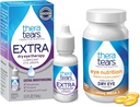TheraTears 1200mg Omega 3 Dopolnilo za prehrano oči,Organično laneno trigliceridno ribje olje in VIT E,90 kapljice za oko, ekstra suho oko terapija,15 ml,0,5 Fl oz