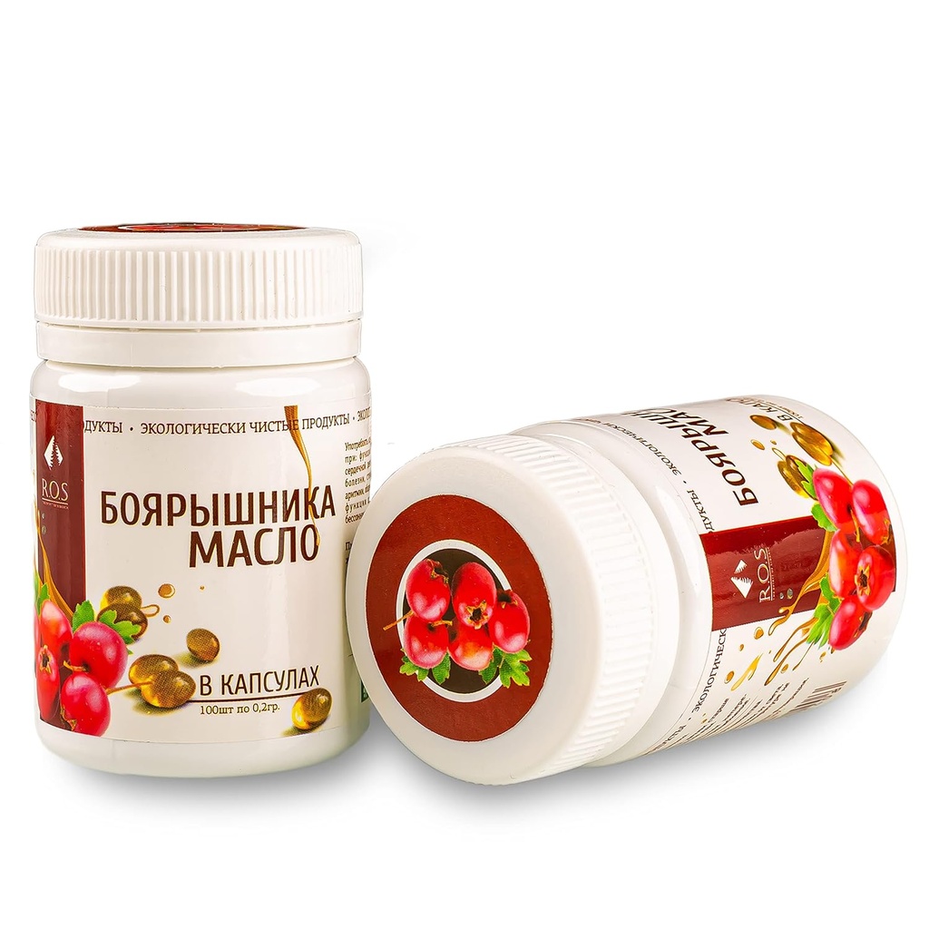 Sibirsko olje Hawthorn 200 kapsul ekstra deviško hladno stisnjeno (2 pakiranji)
