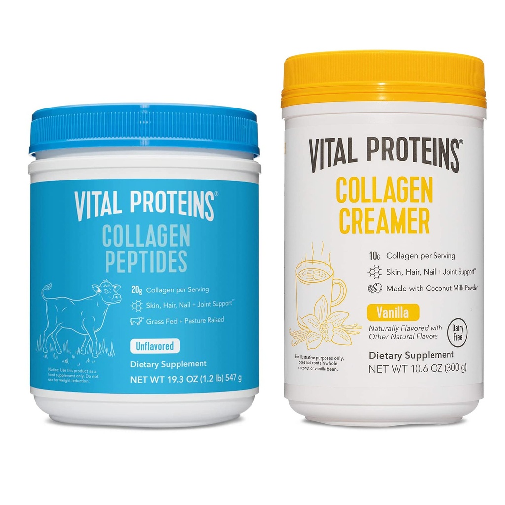 Vitalni proteini Kolagen peptidi v prahu brez arome 19.3 OZ Creamer Vanilla