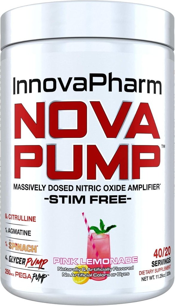 InnovaPharm NOVAPUMP (Pink limonada) - 11.2 Ounce