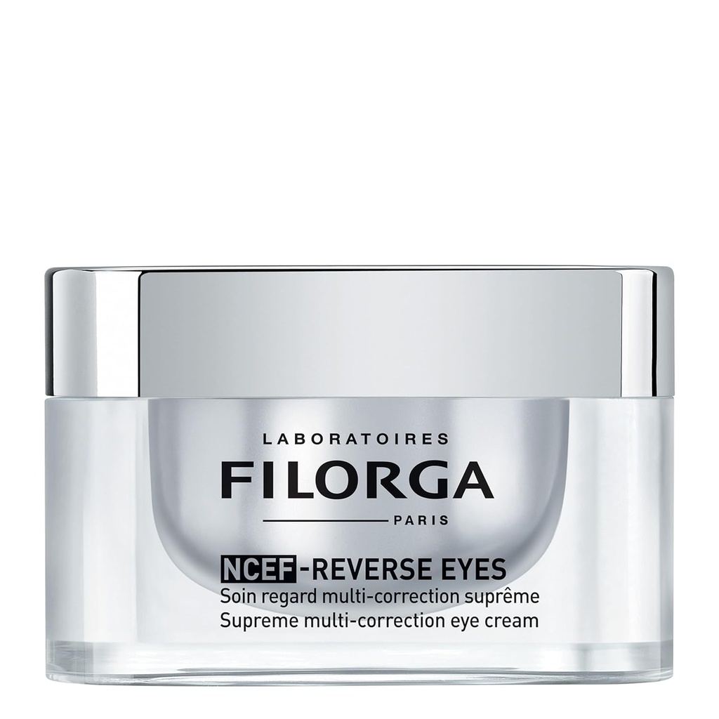 Filorga NCEF-Reverse Eyes Multi-Correction proti staranju krema za oči, s hialuronsko kislino, kolagen, in vitamin C za zmanjšanje gube, temnih krogov, in Puffiness in Boost oči vlažilni, 0,5 fl. oz.