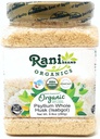 Rani Organics Psyllium Cel Husk Powder (Isabgol), prehranska vlaknina dodatek, USDA Organic 9.8oz (280g) PET Jar ~ Vse naravne 