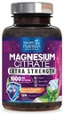Kapsule magnezijevega citrata 1000 mg - Max Absorpcija Magnezijev prašek za zdravje mišic, živcev, kosti in srca, visoko Absorpcijski kompleks citrata, brez glutena, ne- GMO - 120 kapsul