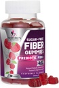 Prebiotične vlaknine Gumies 4g - Sugar Free Gummy Fiber dodatek za prebavne zdravje odraslih in regularnost podpora - Naravne malina arome, rastlinski osnovi mešanica, Non-GMO & Gluten brezplačno - 60 Gumies