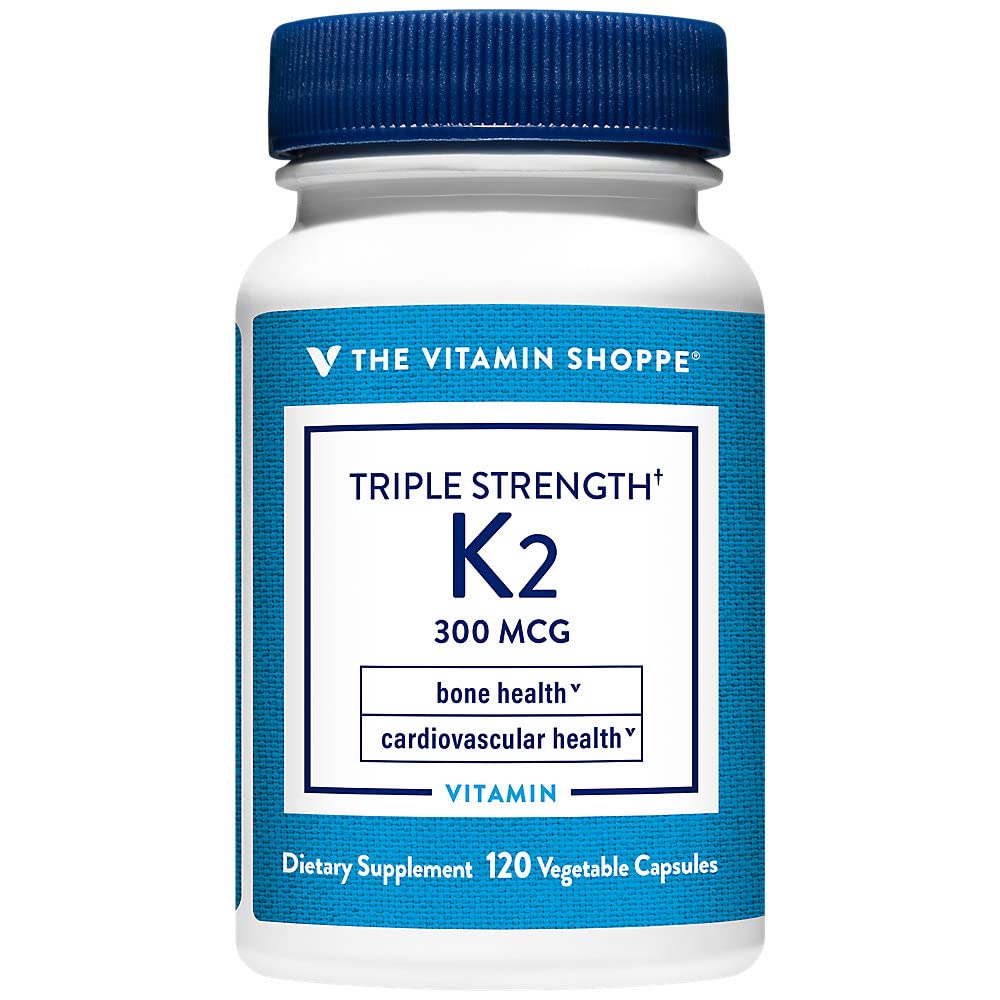 Trojna jakost Vitamin K2 a" Zdravje kosti a" 300 MCG (120 Zelenjavne kapsule)