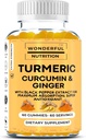 Izboljšati vaše Wellness potovanje Kurkumin, Curcumin in Ginger Gummies: Superfood dodatek obogaten s črno papriko ekstrakt - 60 Gummies