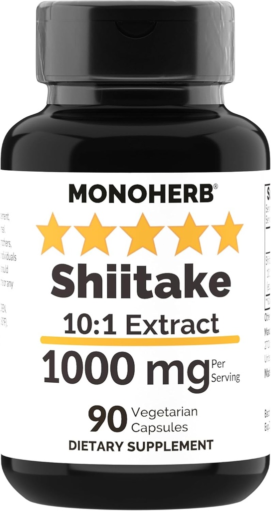 Izvleček gob MONOHERB Shiitake 1000 mg - 90 vegetarijanskih kapsul