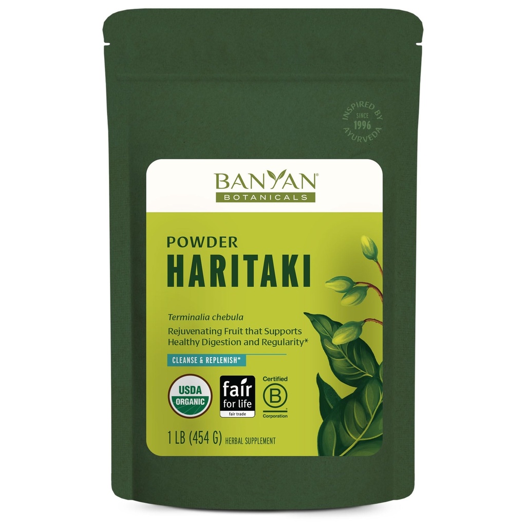 Banyan Botanicals Haritaki Powder – Organic Terminalia Chebula – Ayurvedic Digestion dopolnilo, ki podpira nežno čiščenje* – 1 lb. – Non-GMO Trajno Sourced Certified Sejem za življenje pravične trgovine