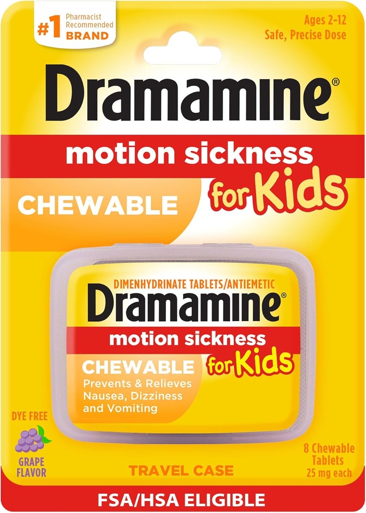 Dramamin gibanje Bolezen Olajšanje za otroke 