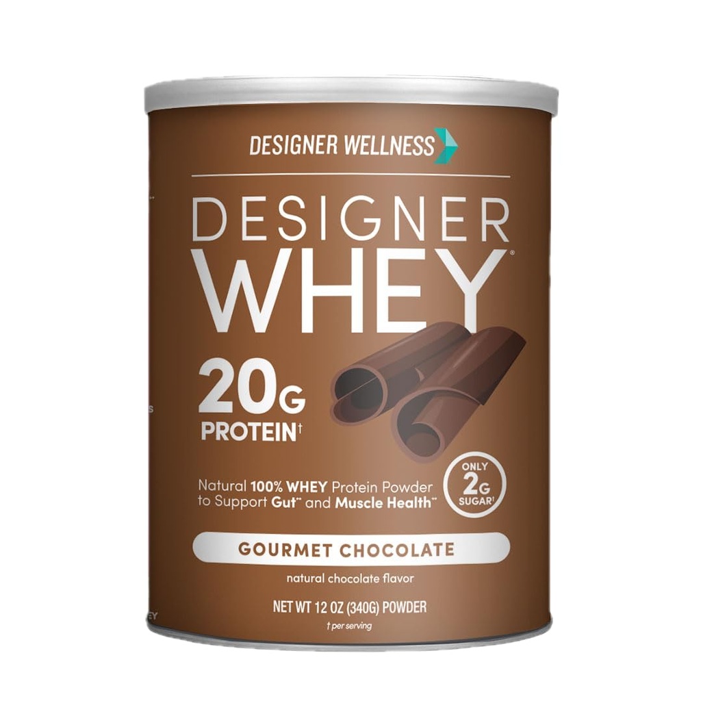 Oblikovalec Wellness, Oblikovalec Whey, Natural Whey Protein Powder s probiotiki, Fiber, in Key B-Vitamini za energijo, Gluten-free, Gourmet čokolada, 12oz