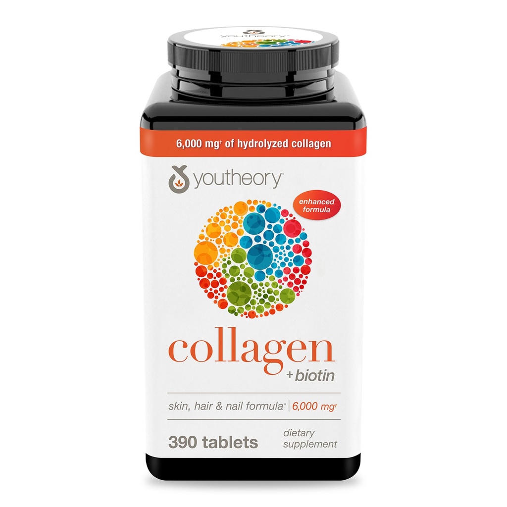 Youteory Colagen Napredna Formula z Biotin, 390 Število (Pack od 1)