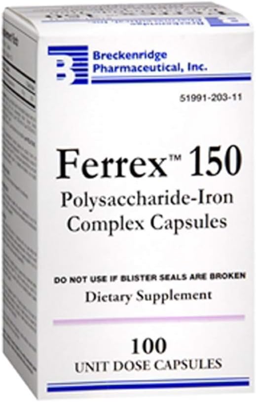 FERREX 150 Polusaharid- ron kompleksne kapsule 100