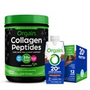 Orgain Grass Fed Hidrolizirano Kolagen Peptides Protein Powder - Paleo & Keto Prijazno, Aminokislinska dopolnila, Pašnica & Fied Čisti beljakovinski Shake, Kremna čokoladna krema - Prehranska zamenjava
