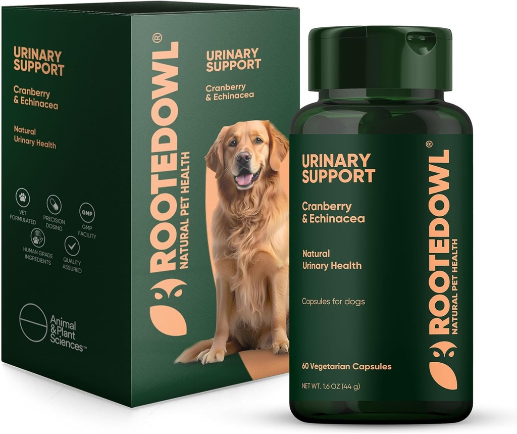 Ukoreninjena sovja urinska podpora - Echinacea in Cranberry Supplement za pse - Preprečevanje UTI psov - 60/ct