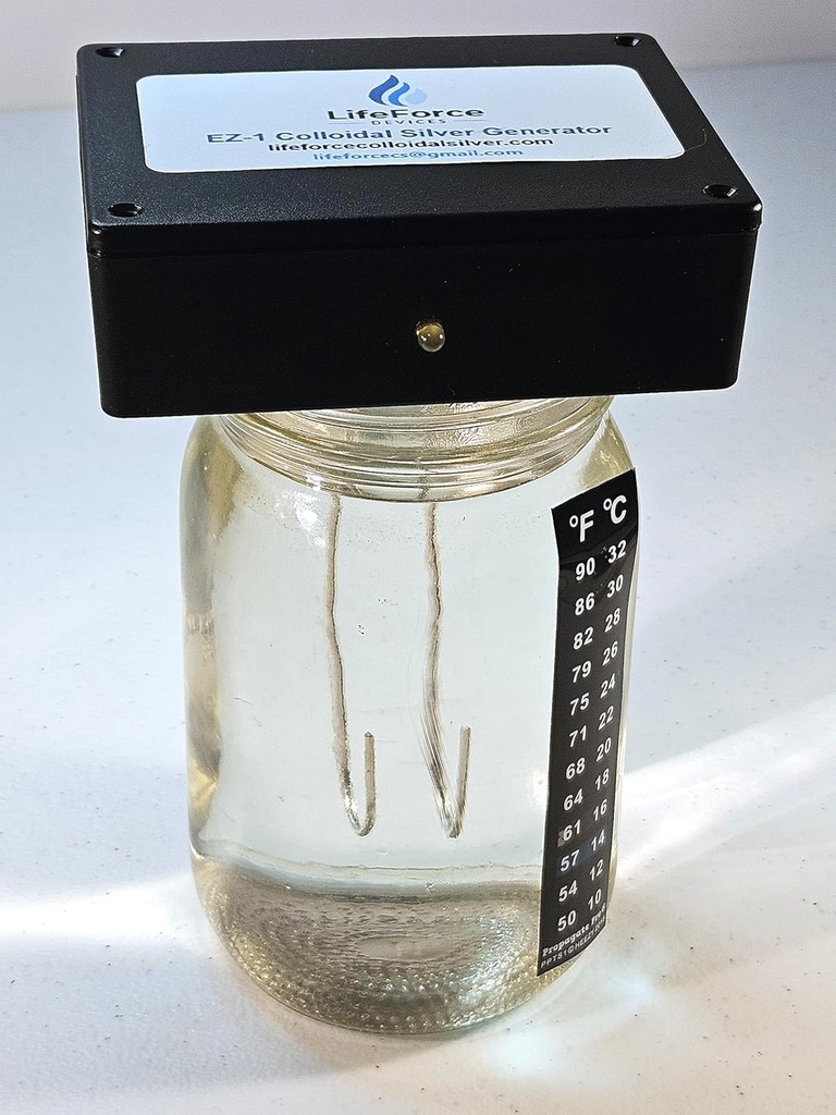 EZ-1 Deluxe Coloidal Generator paket (10 Gage Silver Wires) - Make 32 oz v 16 minutah