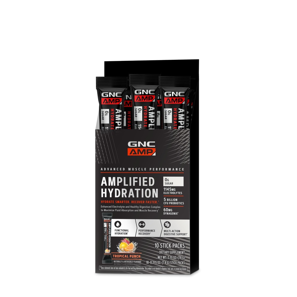 GNC AMP Amplified Hidracija Elektrolit Powder Drink Mix 
