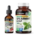 BIO KRAUTER Cayenne Pepper Tinkture 2 Fl. Oz. & Spearmint 100 kapsul