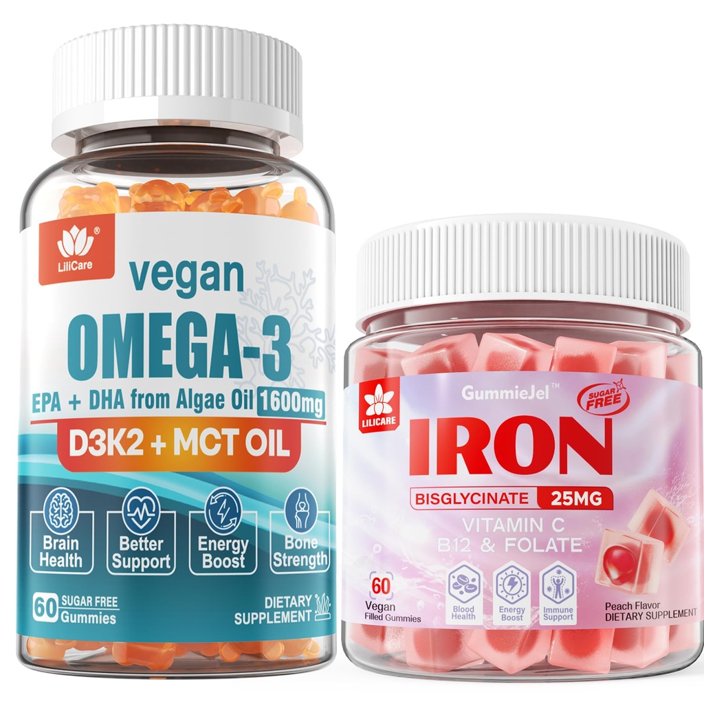 Veganski železa Gumies dodatek Vegan Omega3 Gumies 1280mg