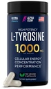 Alpha Flow L Tirozin 1000MG kapsule - Vse naravno L-tirozin dodatek za fokus in energijo Boost - Non-GMO & Gluten-free - Vegan 150 Caps - 500mg x 2 na odmerek