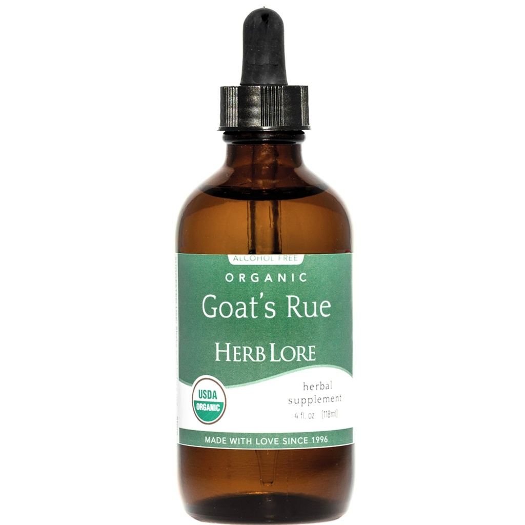 Herb Lore Organic Goats Rue Tinkture - Dojenje dodatek za dojenje - naravno materino mleko proizvodnja Podpora za povečanje prsi oskrbo z mlekom (4 fl oz)