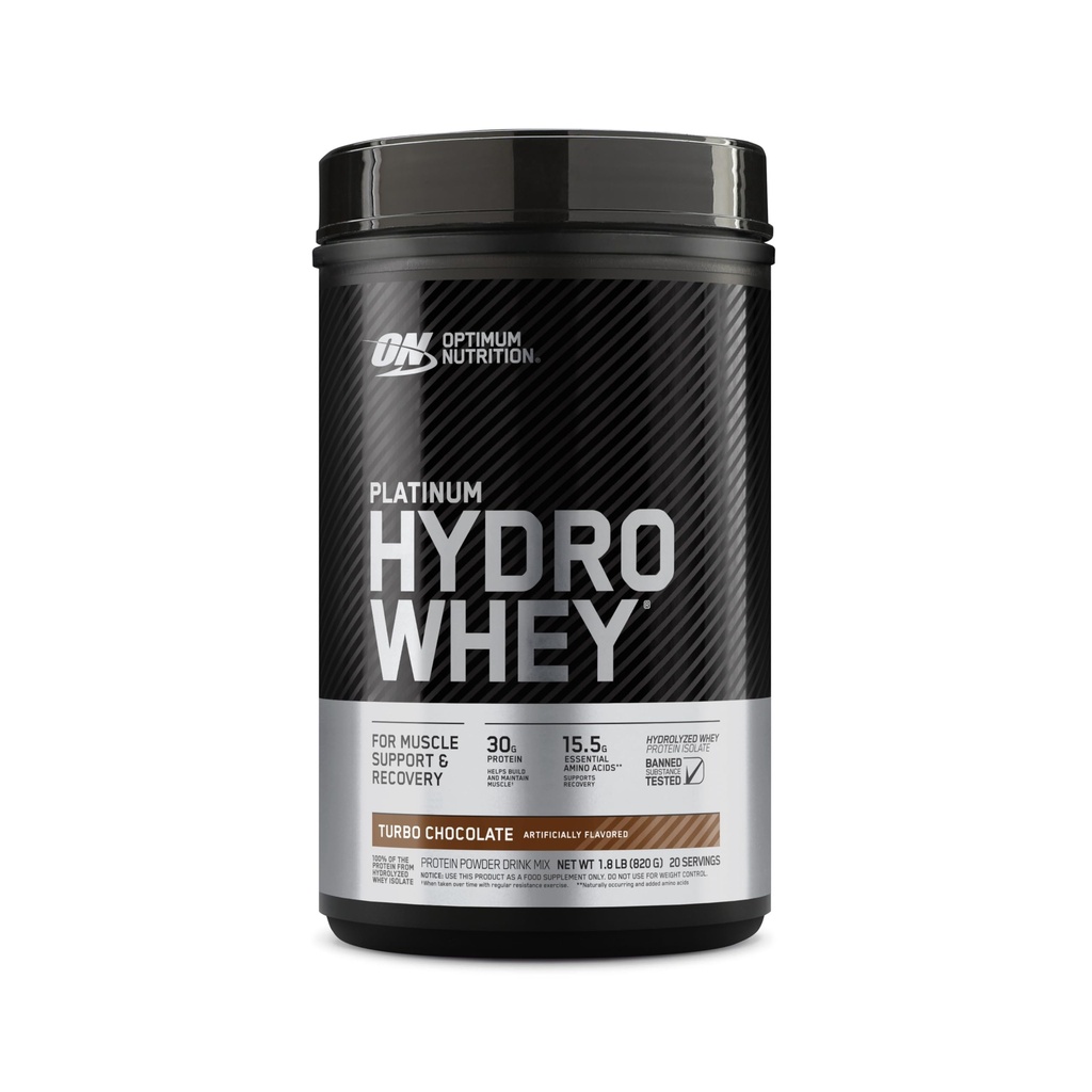 Optimum Nutrition Platinum Hydro Whey, Turbo čokolada, 1,75 funt