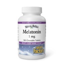 Stres-Relax Melatonin 1 mg z naravnimi dejavniki, naravni spanec pomoč, Ponastavi cikel spanja-Wake, 180 žvečljivih tablet (180 obrokov), Peppermint Flavor