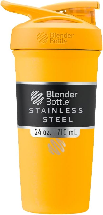 BlenderBottle Sport Izoliran Nerjaveče jeklo Shaker steklenico z žico Whisk, 24-Ounce, Mango – Beljakovine Shake & Hidracija za športnike & Fitness Enthusiasts, enostavno mešanje, ohranja pijače hladno, zaklenjeno Lid