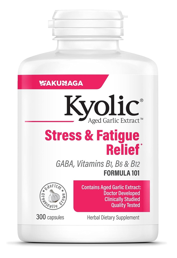Kyolic Aged Česen Extract Formula 101, Stres in utrujenost Relief, 300 Kapsule.