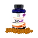 C60 Complete - Carbon 60 (Fulleren) s črnim oljem in kurkumin - Antioksidant dodatek - za dolgoživost in kognitivne funkcije - vse naravne - 150 Gel kapsule
