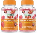 Življenjski probiotik 2 milijarda CFU Otroci + Imunska podpora Otroci, Gummies Bundle - odličen okus, Vitamin dopolnilo, Gluten brezplačno, GSO brezplačno, Žvečljivi Gummy