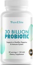 Gut Probiotic 30 milijard CFU z DE111® & 10 sevi - Probiotični dodatek za digestivno zdravje, podporo imunskega sistema, okrepljeno absorpcijo hranilnih snovi - ne-GMO, 30 vegetarijanskih kapsul