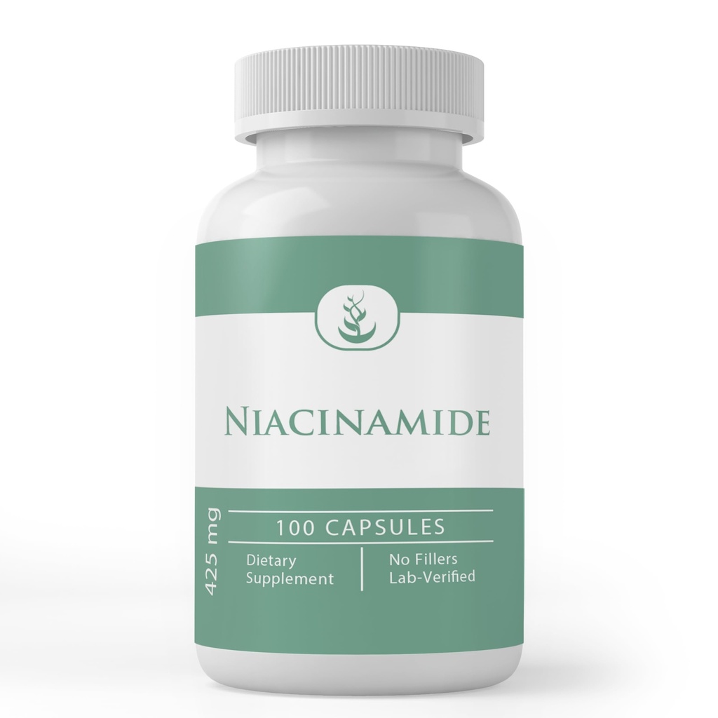 Čiste izvirne sestavine niacinamid (vitamin B3), čist, brez dodatkov ali polnila, laboratorij preverjen