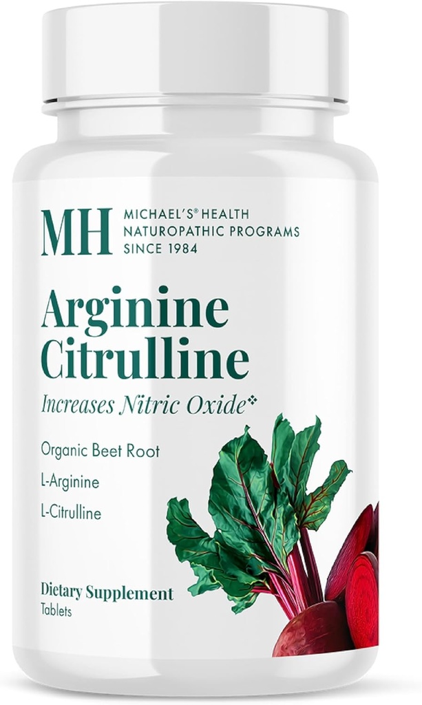 MICHAELovo zdravje Naturopatski programi Arginin Citrulin - 90 tablet - poveča dušikov oksid - z organskim korenom sladkorne pese - 30 postrežb